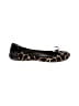 Me Too 100% Leather Animal Print Black Flats Size 10 - photo 1