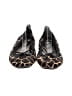Me Too 100% Leather Animal Print Black Flats Size 10 - photo 2