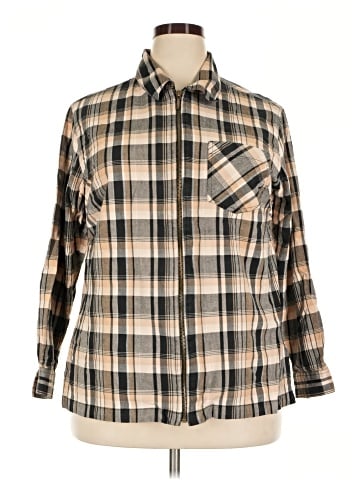 Fashion Bug Long Sleeve Button-Down Shirt (view 1)