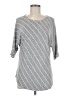 Always Indigo Silver 3/4 Sleeve Top Size M - photo 1