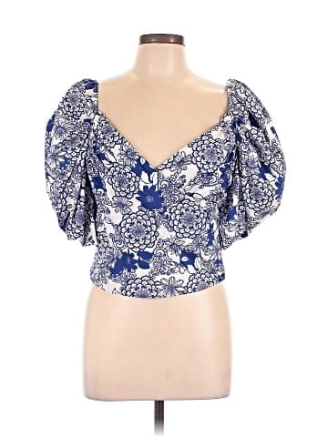 Tea & Cup Short Sleeve Blouse (view 1)