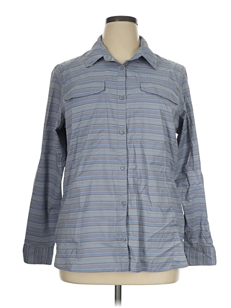 Pre-owned Columbia Long Sleeve Button Down Shirt In Gray