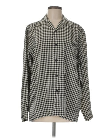 Equipment Long Sleeve Silk Top (view 1)