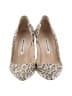 Manolo Blahnik Animal Print Ivory Tan Heels Size EU 39 - photo 2