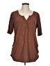 Isabel Brown Short Sleeve Henley Size L - photo 1