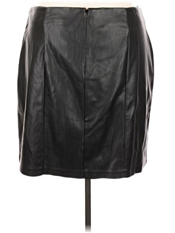 ELOQUII Faux Leather Skirt (view 2)