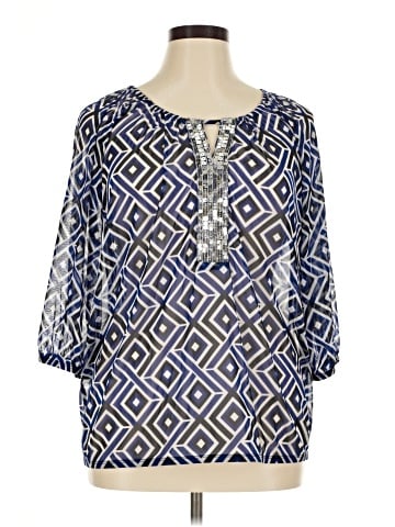 INC International Concepts 3/4 Sleeve Blouse (view 1)