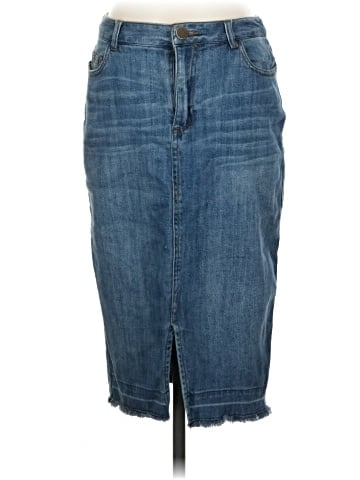 Who What Wear Denim Skirt (view 1)