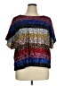 Gap 100% Polyester Silver Short Sleeve Top Size XL - photo 1