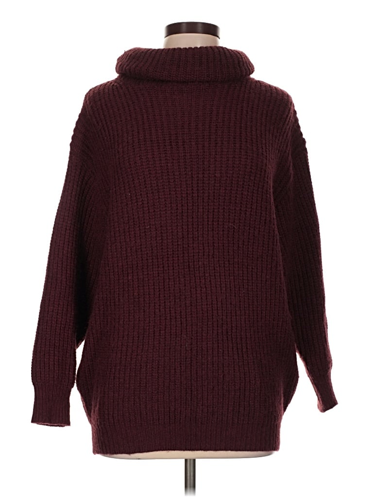 Pre-owned Lulus Turtleneck Sweater In Burgundy