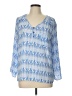 41Hawthorn 100% Polyester Blue 3/4 Sleeve Blouse Size L - photo 1