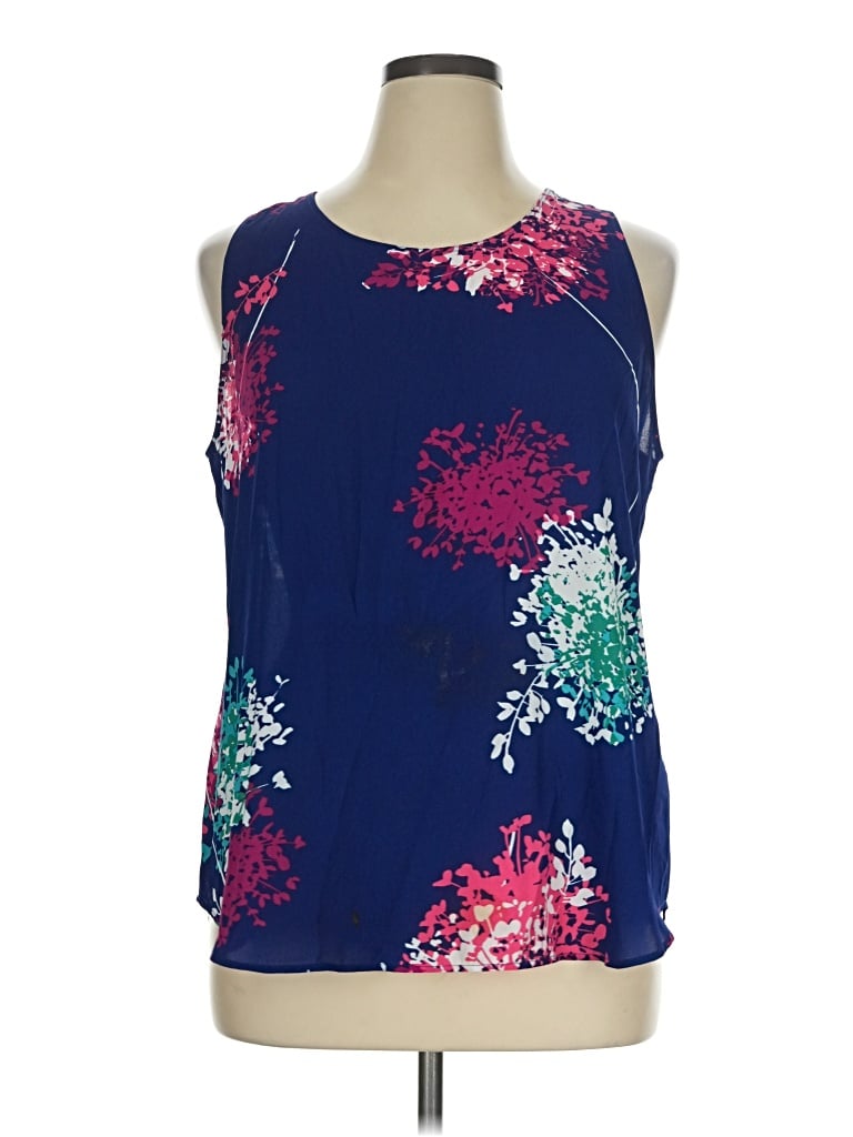Pre-owned Van Heusen Sleeveless Blouse In Blue