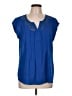 Daniel Rainn 100% Polyester Blue Short Sleeve Blouse Size L - photo 1