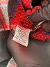 S. Line Plaid Red Coat Size L - photo 7