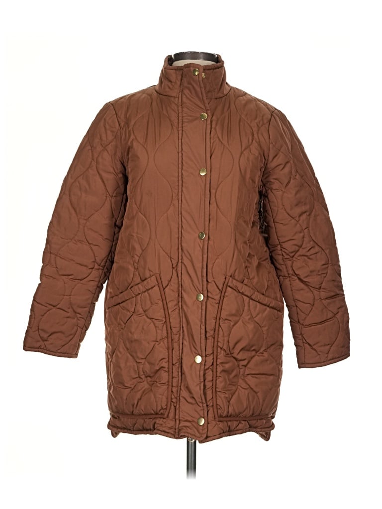 Pre-owned Jcrew Coat In Brown