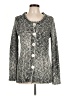 BCBGMAXAZRIA Tweed White Silver Cardigan Size L - photo 1