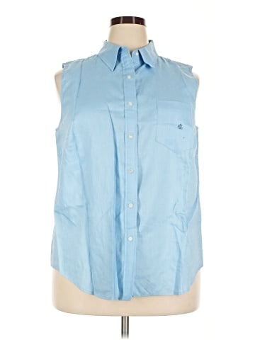 Lauren by Ralph Lauren Sleeveless Button-Down Shirt (view 1)