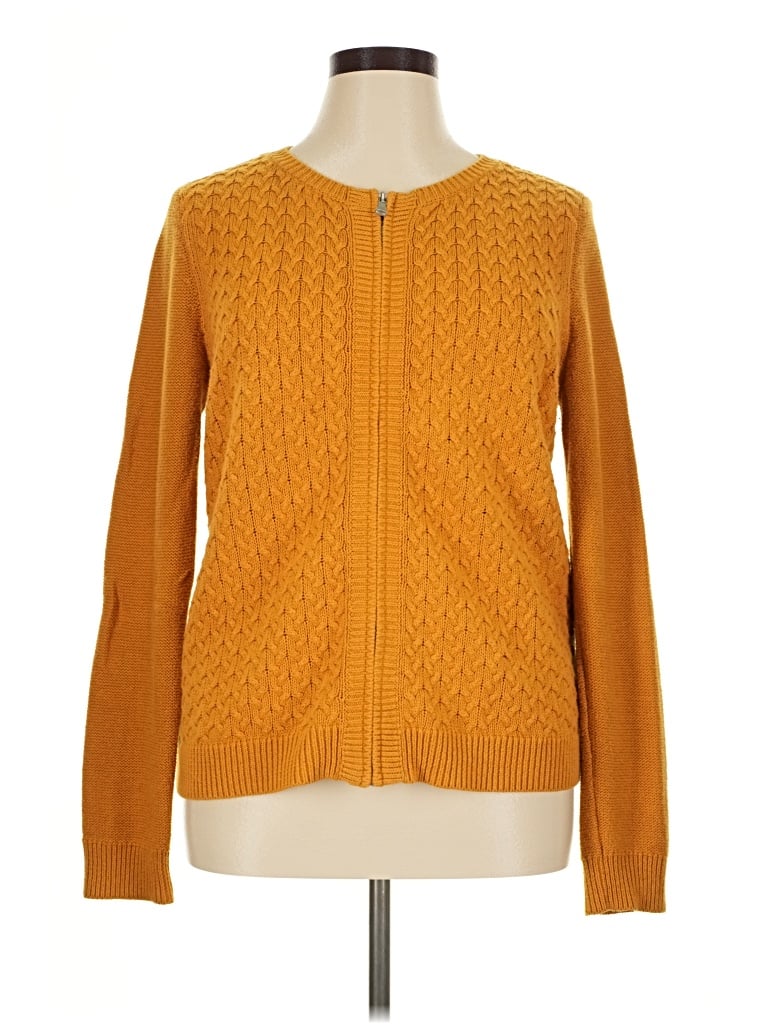 Pre-owned Talbots Cardigan Sweater In Orange