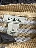 L.L.Bean 100% Organic Cotton Stripes Tan Pullover Sweater Size L - photo 7