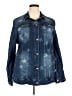 Lularoe Stars Blue Denim Jacket Size 3XL - photo 1