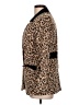 Joan Vass 100% Cotton Animal Print Brown Blazer Size 10 (2) - photo 5