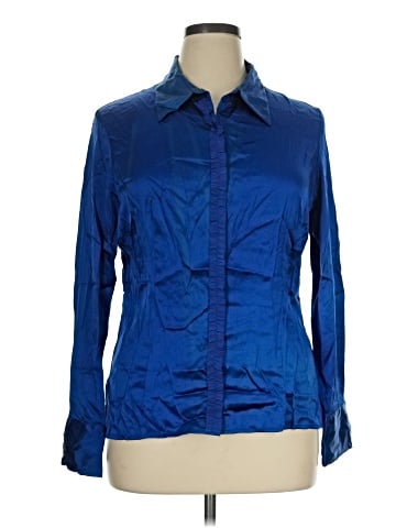 Etcetera Long Sleeve Silk Top (view 1)