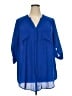 Torrid 100% Polyester Blue 3/4 Sleeve Blouse Size 2X Plus (2) - photo 1