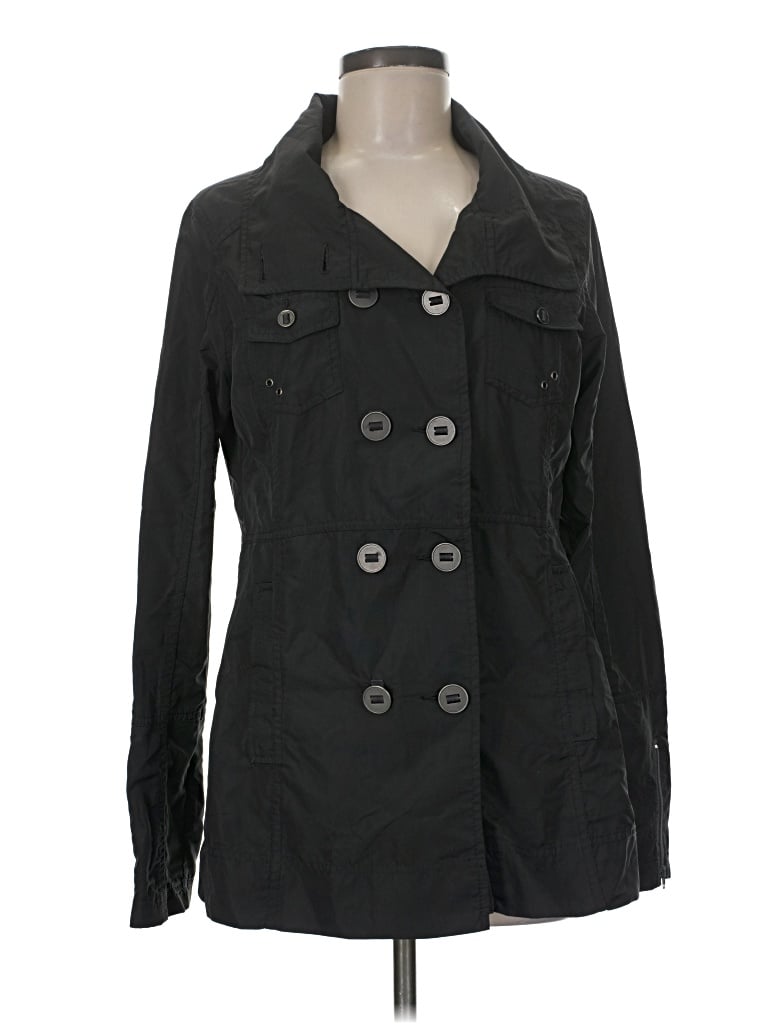 Pre-owned Hurley Trenchcoat In Black