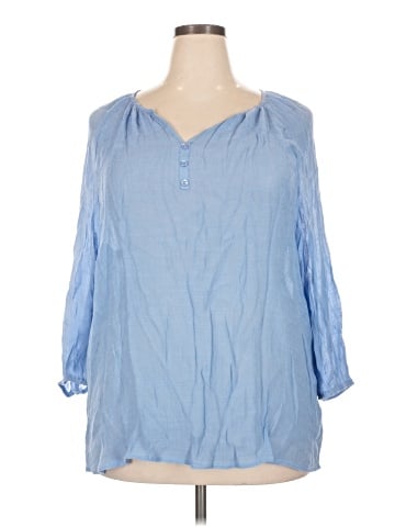 Indigo Rose 3/4 Sleeve Blouse (view 1)