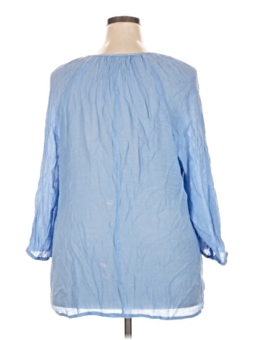 Indigo Rose 3/4 Sleeve Blouse (view 2)
