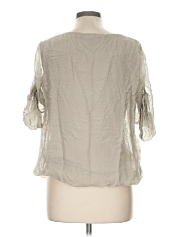 Prontomoda Giusy Short Sleeve Silk Top (view 2)