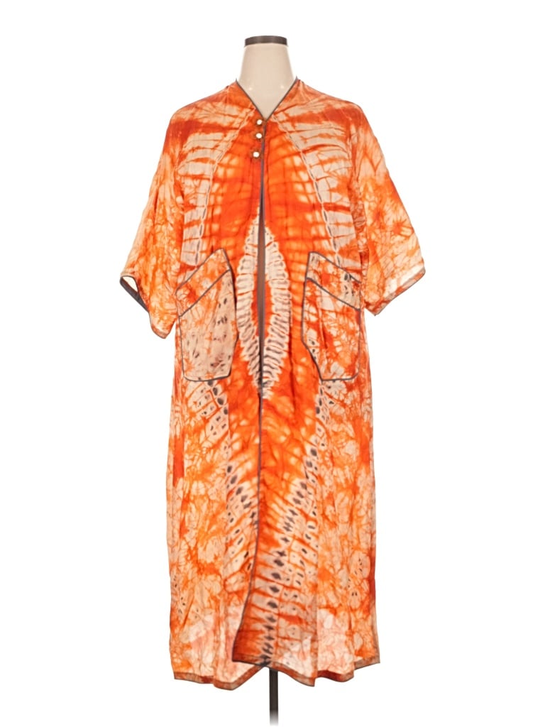 Pre-owned Assorted Brands Kimono In Orange