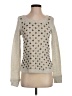 Deletta 100% Cotton Polka Dots Gold Silver Pullover Sweater Size S - photo 1