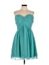 Bill Levkoff 100% Polyester Solid Teal Cocktail Dress Size 14 - photo 1