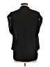Olive and Oak 100% Polyester Black Short Sleeve Blouse Size L - photo 2