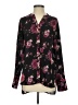 Kut from the Kloth 100% Polyester Floral Black Long Sleeve Blouse Size S - photo 1