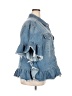 Hayden 100% Cotton Solid Blue Denim Jacket Size 3XL - photo 4