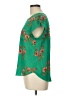 Lily White 100% Polyester Green Short Sleeve Blouse Size L - photo 5