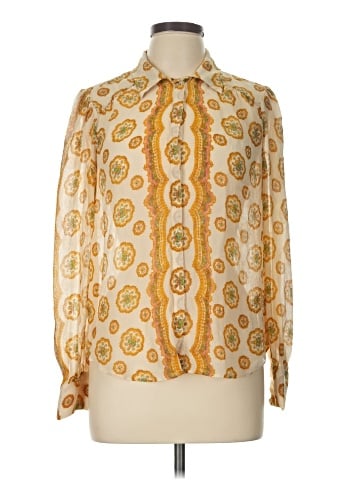Paige Long Sleeve Silk Top (view 1)