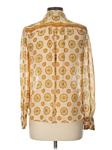 Paige Long Sleeve Silk Top (view 2)