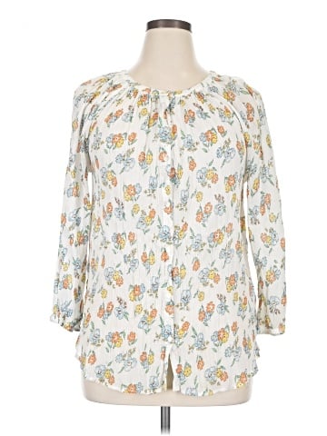 Chaps 3/4 Sleeve Blouse (view 1)