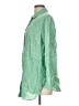 Talbots 100% Linen Stripes Green Long Sleeve Button-Down Shirt Size L - photo 5