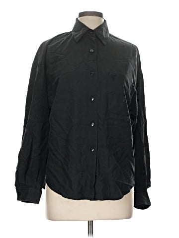 Linda Allard Ellen Tracy Long Sleeve Silk Top (view 1)
