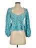 AFRM 100% Rayon Teal 3/4 Sleeve Blouse Size S - photo 1