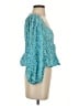AFRM 100% Rayon Teal 3/4 Sleeve Blouse Size S - photo 4