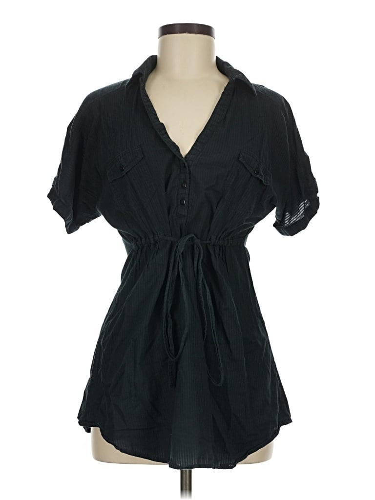 Pre-owned Raviya Short Sleeve Blouse In Black