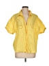 Unbranded 100% Polyester Yellow Short Sleeve Blouse Size M (estimated) - photo 1