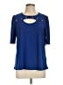 89th & Madison Blue Short Sleeve Top Size L - photo 1