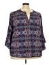 Cato Purple 3/4 Sleeve Blouse Size 28W - photo 1