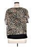 Cato 100% Polyester Animal Print Brown Short Sleeve Blouse Size XL - photo 2